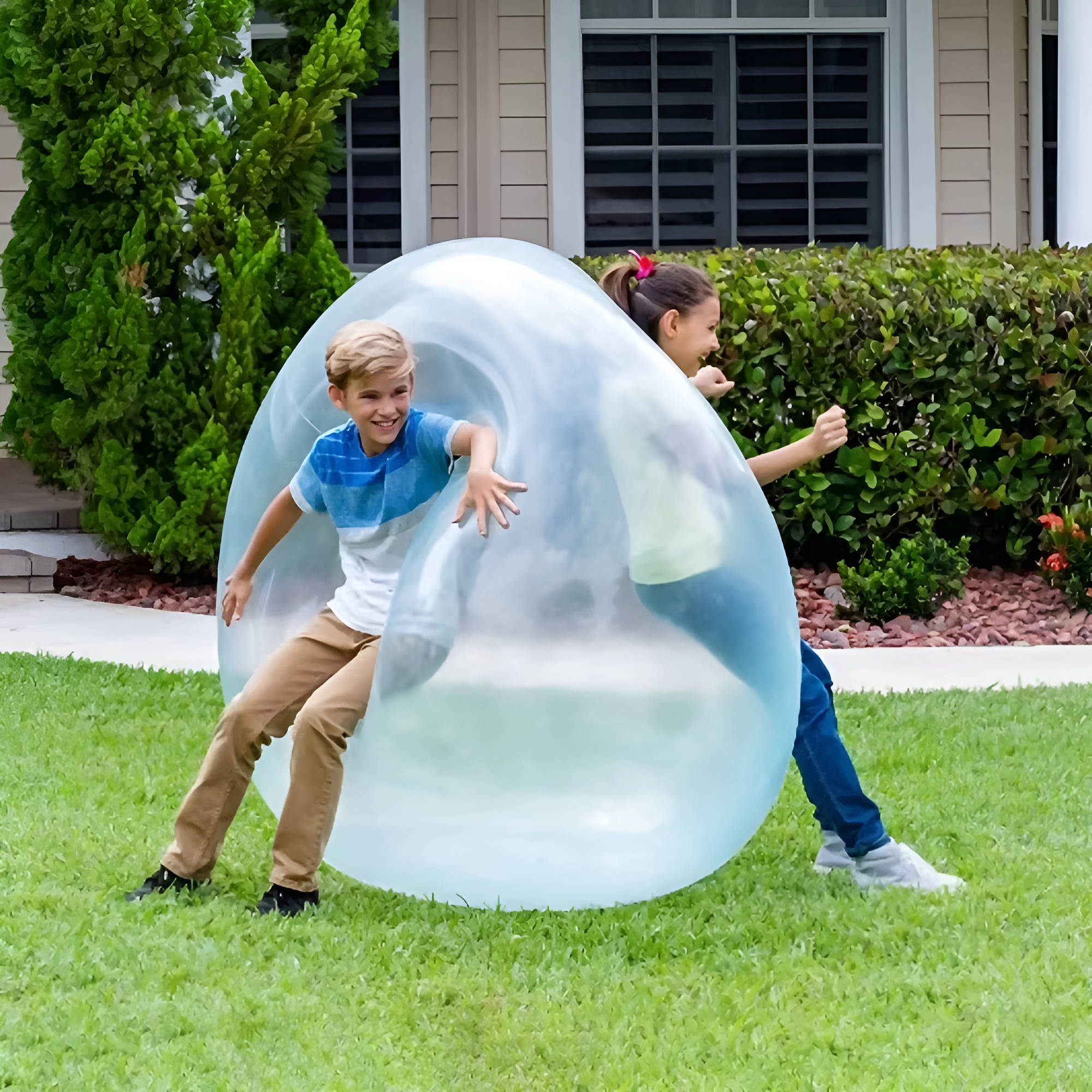 Giant Transparent Jelly Balloon Balls with Air or Water Fill, 3-Pack for Outdoor Play