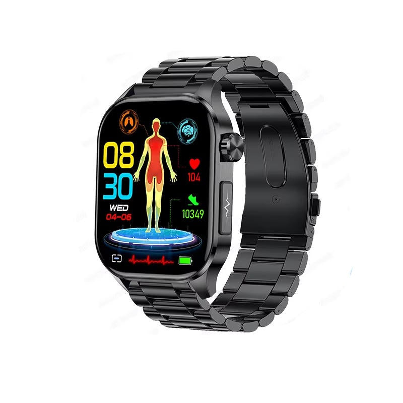 Senior Health Smartwatch with Heart Rate Monitor and Blood Oxygen Sensor, SOS Emergency Button