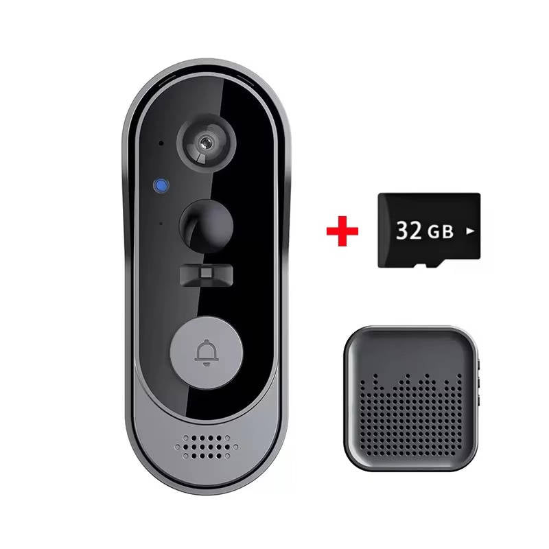 Smart Video Doorbell with Motion Detection and Night Vision, Local Storage