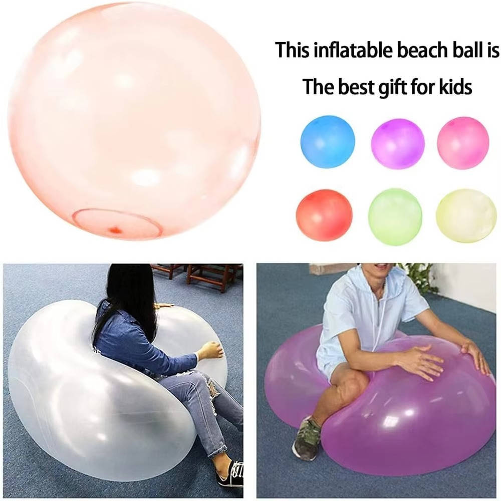 Giant Transparent Jelly Balloon Balls with Air or Water Fill, 3-Pack for Outdoor Play