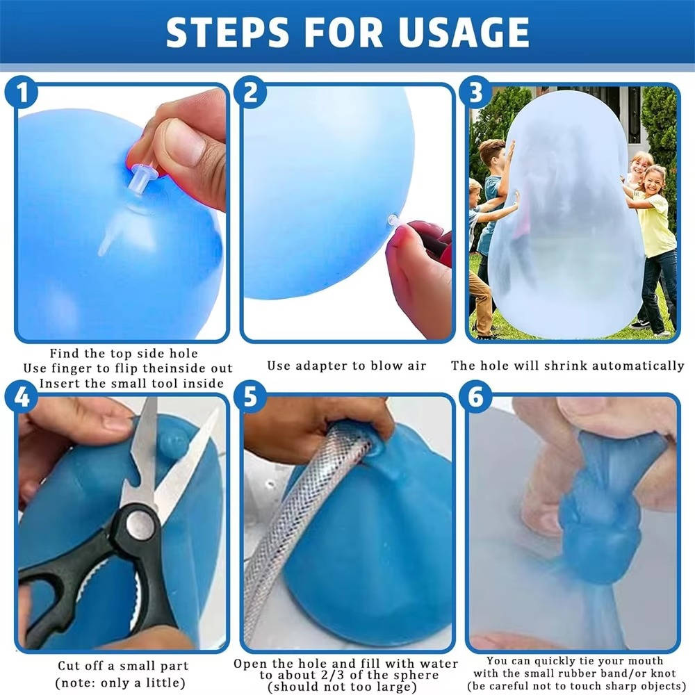 Giant Transparent Jelly Balloon Balls with Air or Water Fill, 3-Pack for Outdoor Play