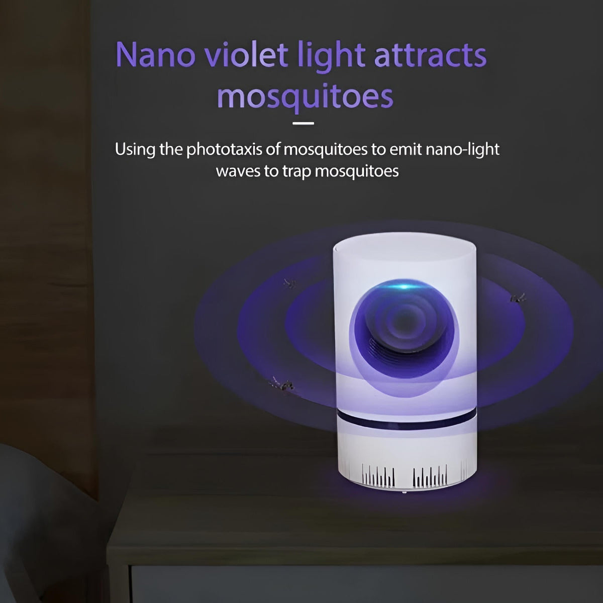 Mosquito and Fly Trap with UV LED Light and Quiet Vortex Fan