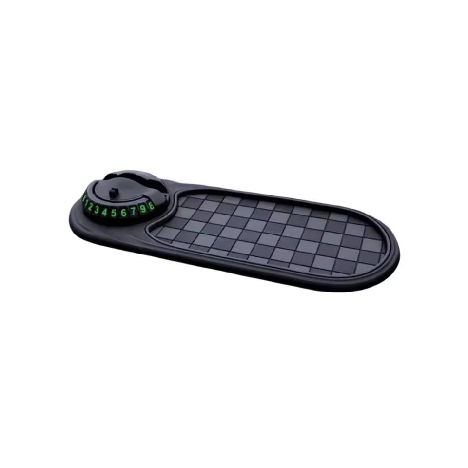 Dashboard Phone Holder with 360-Degree Rotation and Storage Compartments