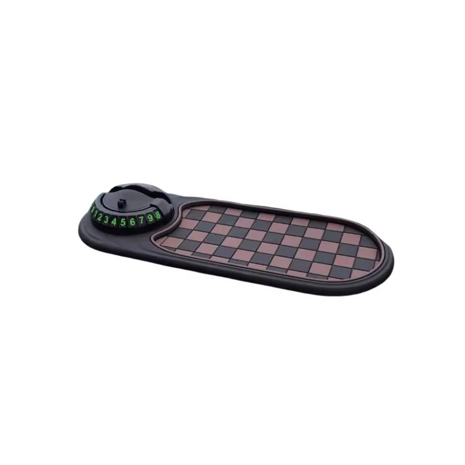 Dashboard Phone Holder with 360-Degree Rotation and Storage Compartments
