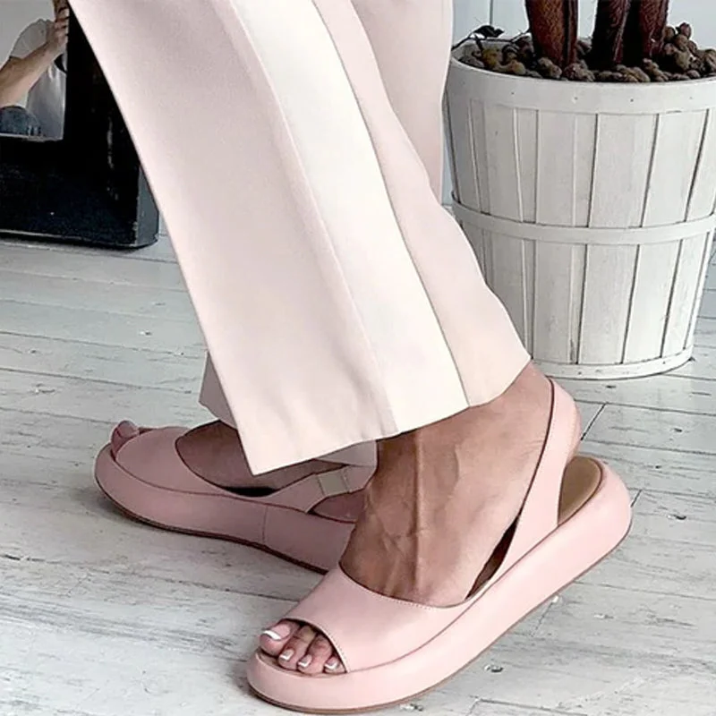 Women's Slip On Sandals with Molded Footbed and Shock Absorbing Sole, Textured Grip Bottom