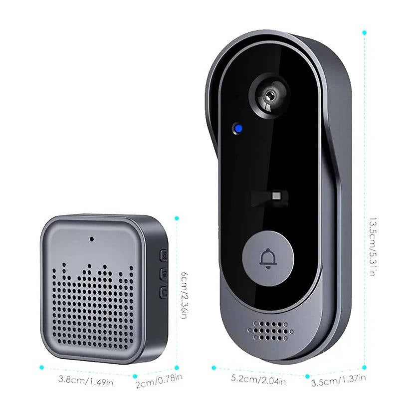 Smart Video Doorbell with Motion Detection and Night Vision, Local Storage
