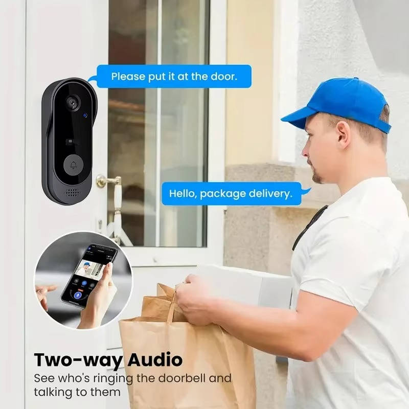 Smart Video Doorbell with Motion Detection and Night Vision, Local Storage