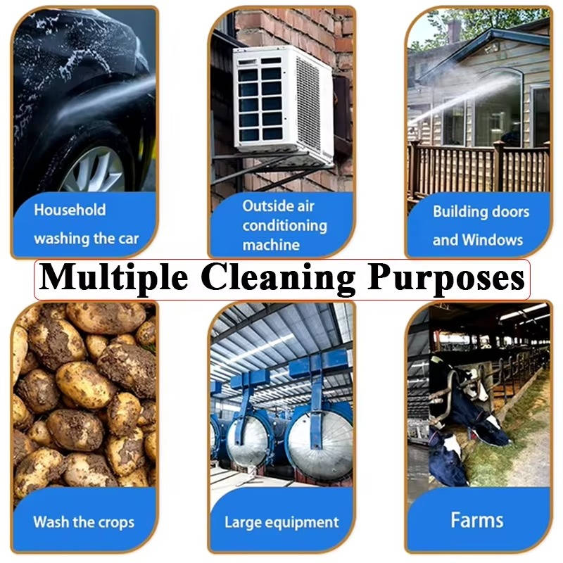 Portable Pressure Washer with Six Spray Nozzles and Detachable Battery, Bucket Feed