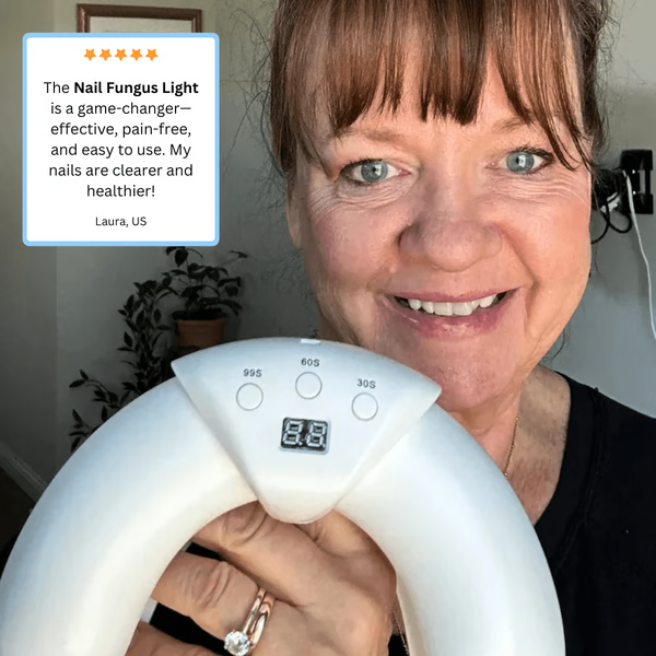 LED Nail Therapy Device with Dual Wavelength Light and Seven Minute Sessions