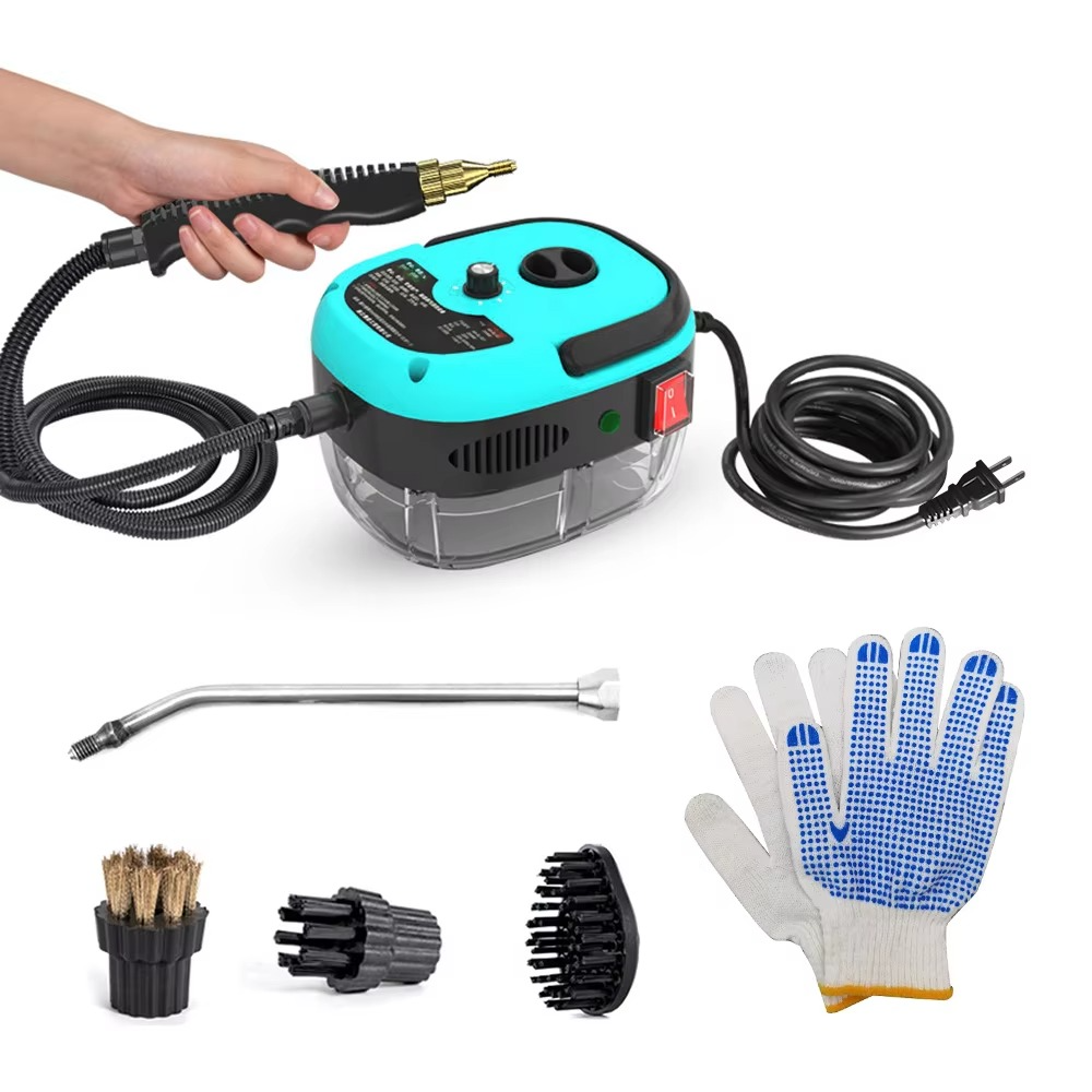Handheld Steam Cleaner with Six Speed Settings and Three Brush Heads, 45 PSI Pressure