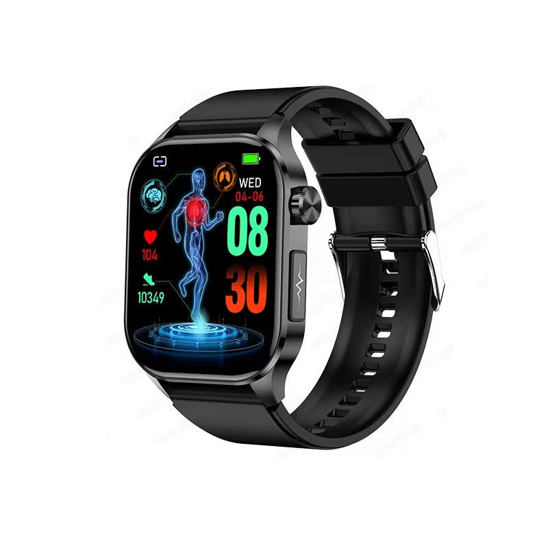 Senior Health Smartwatch with Heart Rate Monitor and Blood Oxygen Sensor, SOS Emergency Button