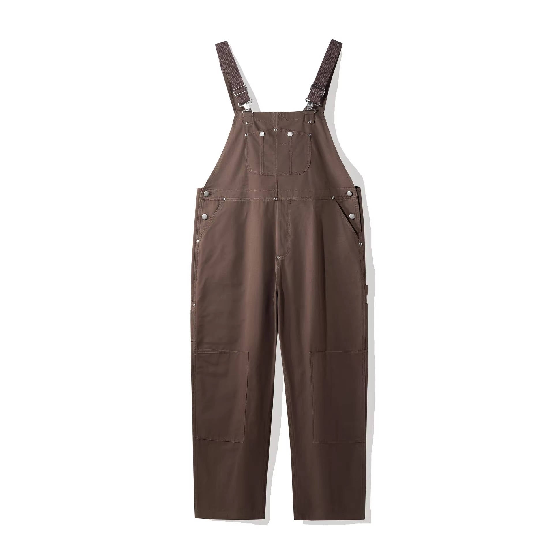Women's Canvas Overalls with Padded Adjustable Straps and Multi-Pocket Storage