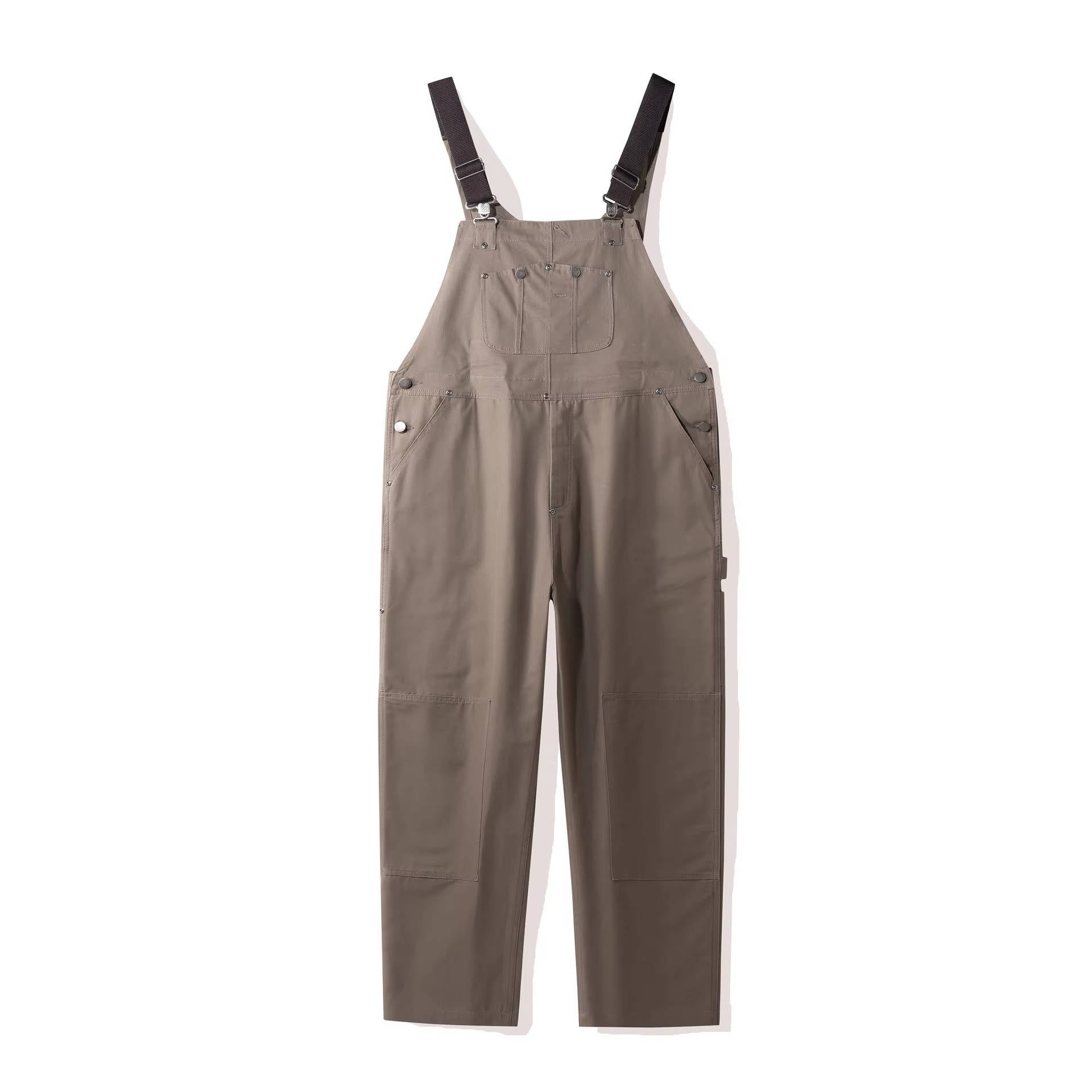 Women's Canvas Overalls with Padded Adjustable Straps and Multi-Pocket Storage