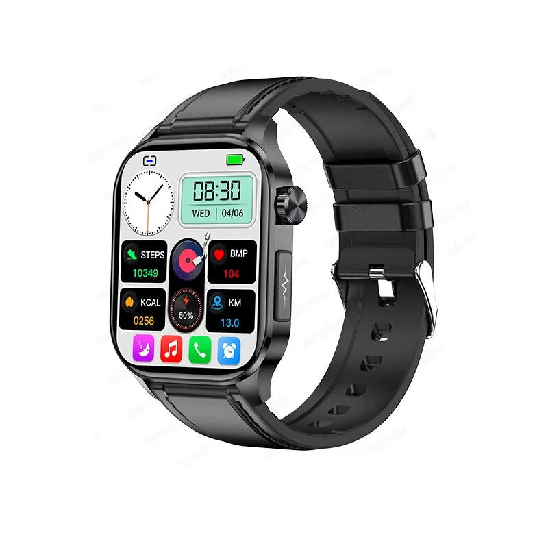 Senior Health Smartwatch with Heart Rate Monitor and Blood Oxygen Sensor, SOS Emergency Button