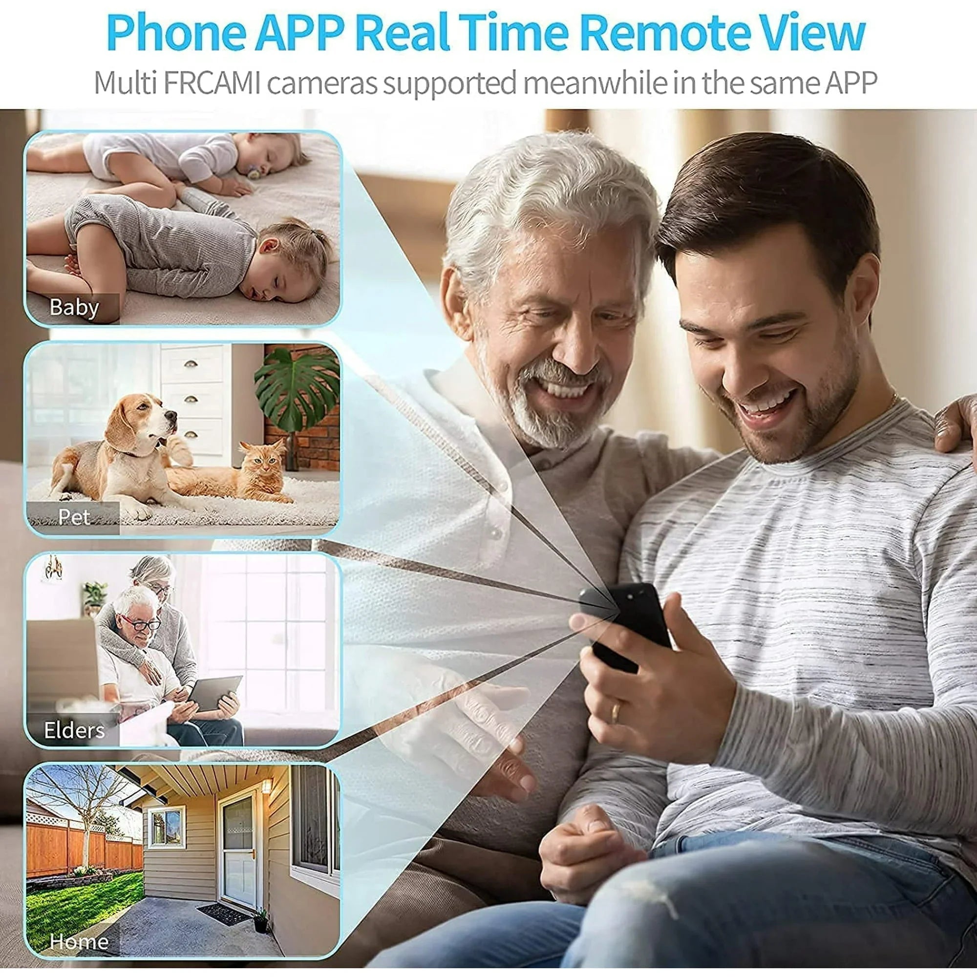 Wireless 1080P Camera with Night Vision and Motion Detection, Magnetic Base