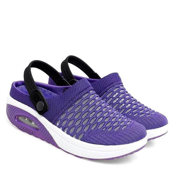 Orthopedic Sandals with Shock Absorbing Wedge Sole and Breathable Fabric, Open Toe Design