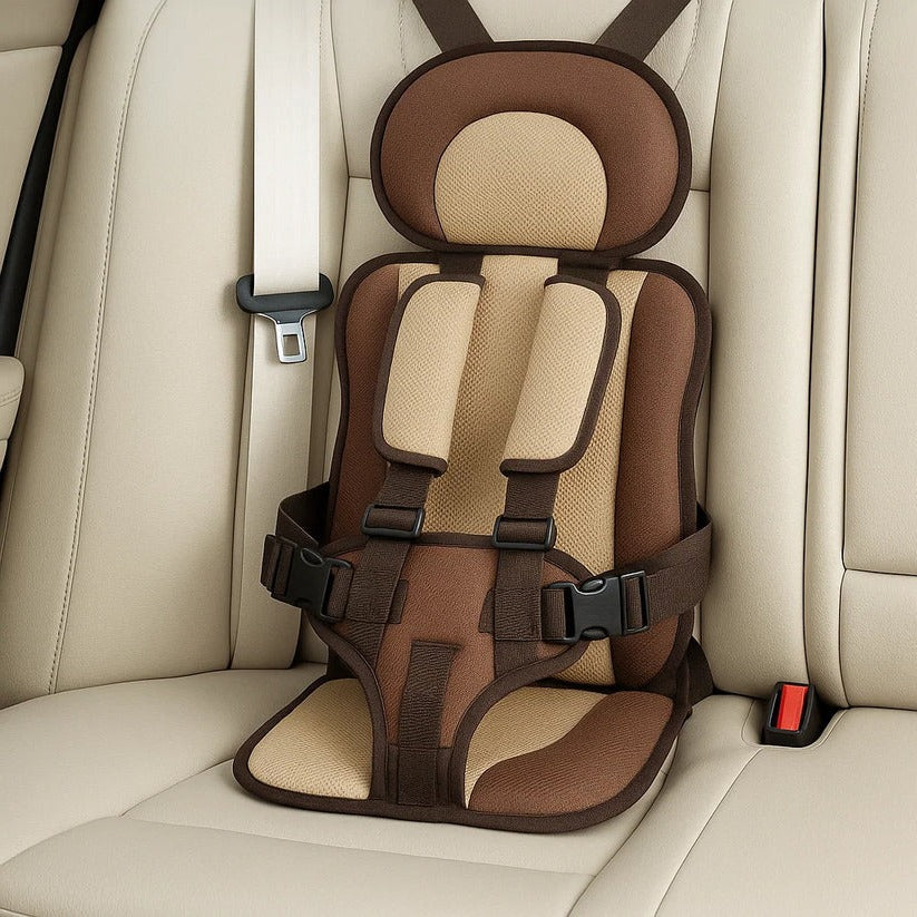 Portable Child Travel Seat with Five Point Harness and Washable Fabric