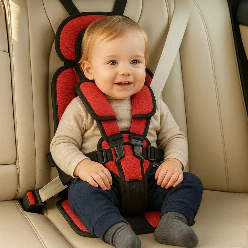 Portable Child Travel Seat with Five Point Harness and Washable Fabric