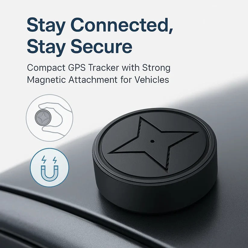 GPS Tracker with Magnetic Mount and 30-Day Battery for Vehicles and Valuables
