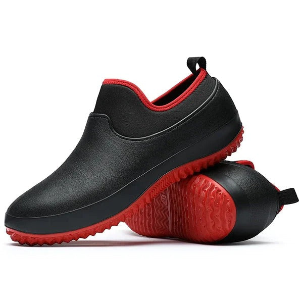 Waterproof Slip-On Work Shoes with Anti-Slip Tread and Lightweight Support