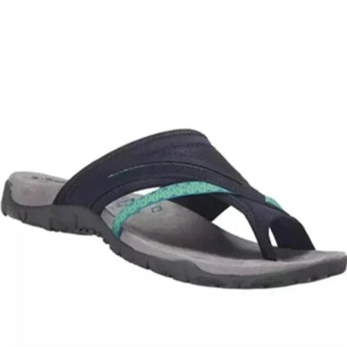 Arch Support Sandals for Women with Memory Foam Footbed and Adjustable Hook Closure
