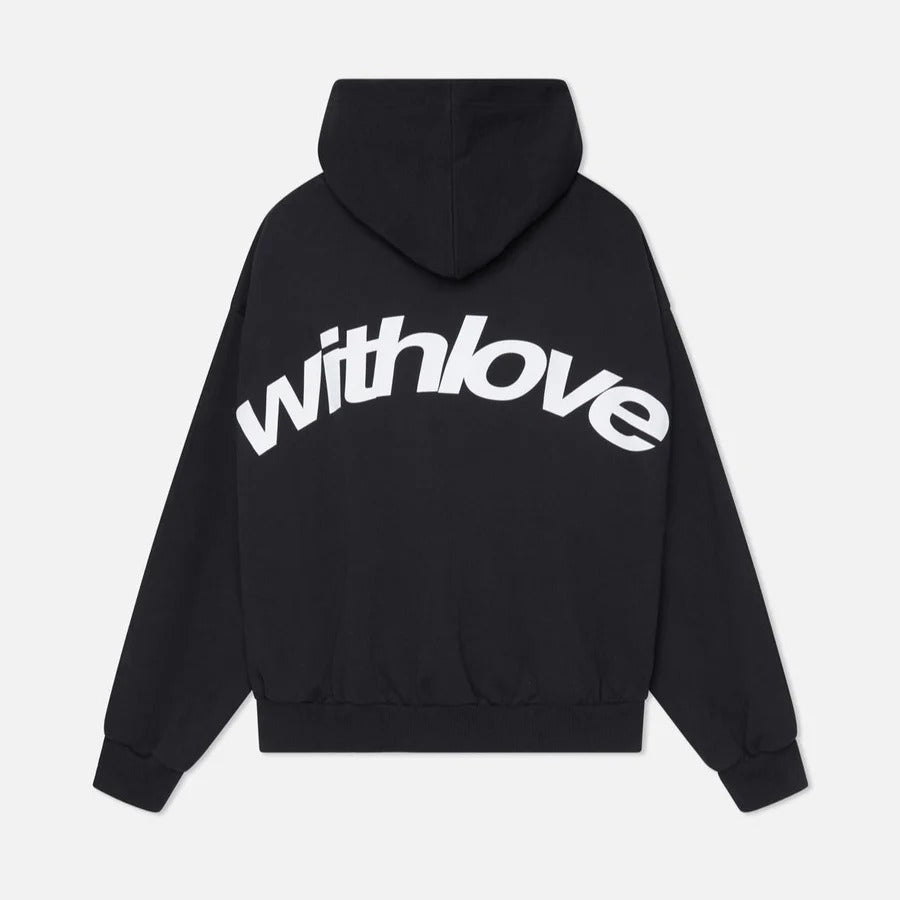 Pullover Hoodie with Contrasting Graphic and Drawstring Hood, Hip Length