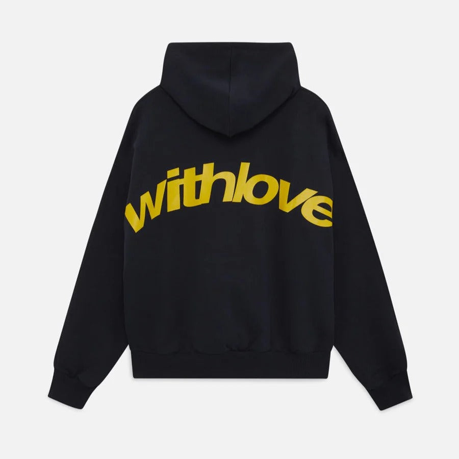 Pullover Hoodie with Contrasting Graphic and Drawstring Hood, Hip Length