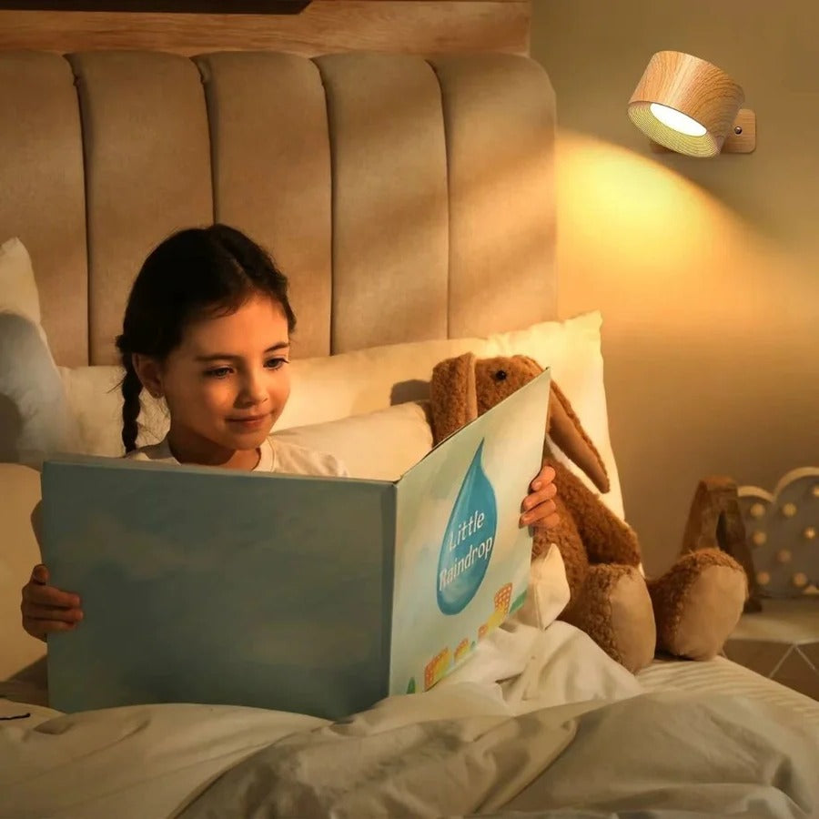 LED Wall Lamp with Touch Control and Adjustable Rotation, 3 Color Modes