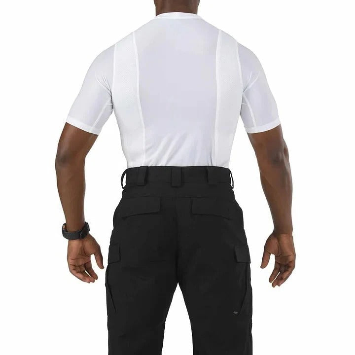 Compression Utility Shirt with Dual Hidden Pockets and Moisture Wicking Fabric