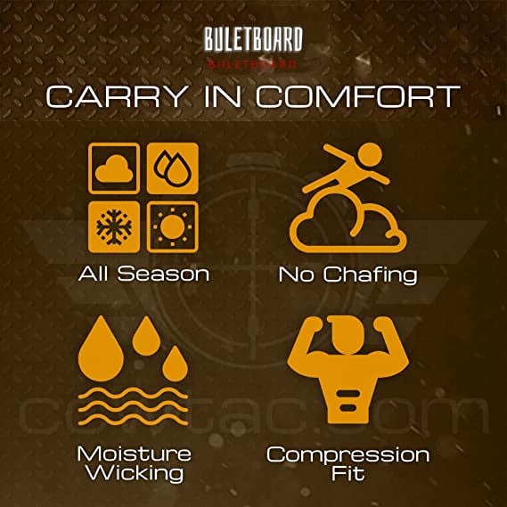 Compression Utility Shirt with Dual Hidden Pockets and Moisture Wicking Fabric