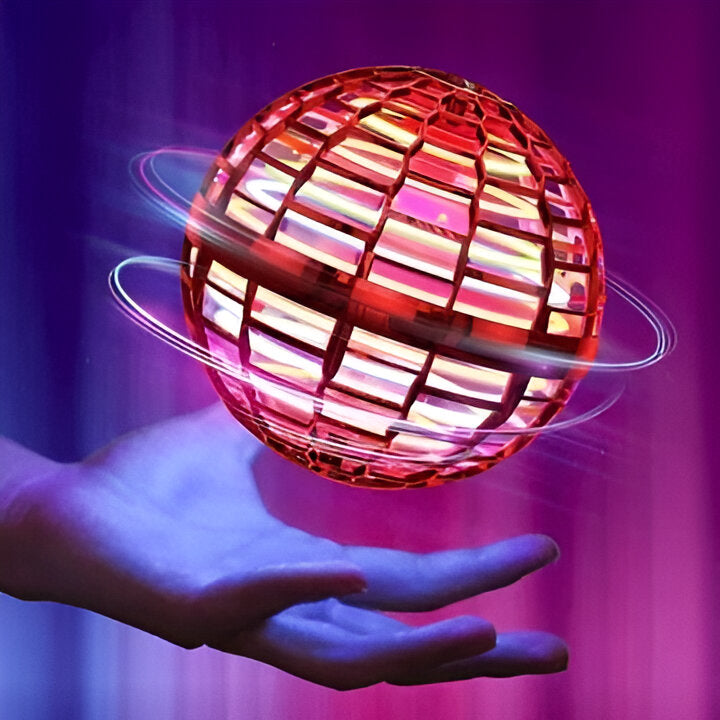 Motorized Flying Orb with Multi-Color LED Lights and Aerodynamic Design for Kids