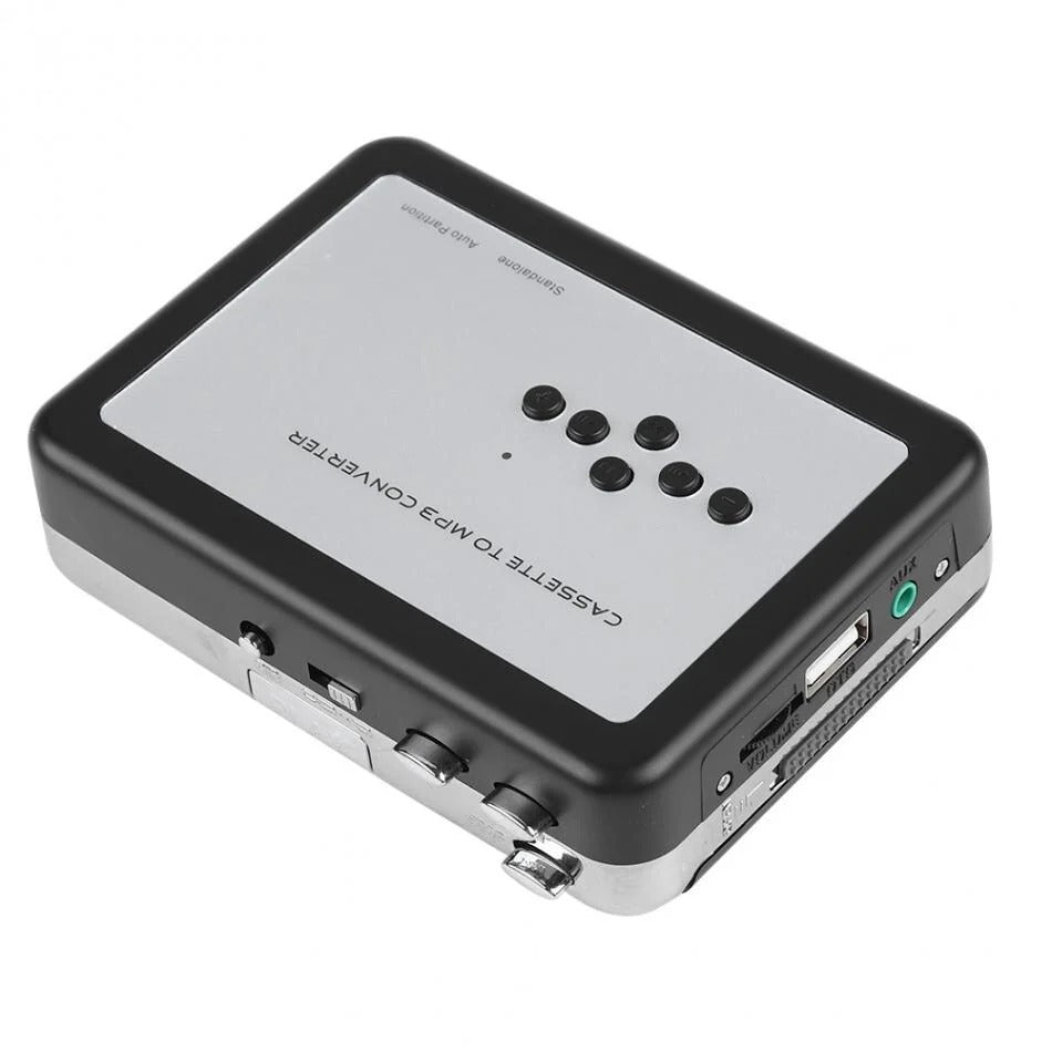 Cassette Tape to USB Converter with MP3 Recording and Stereo Playback
