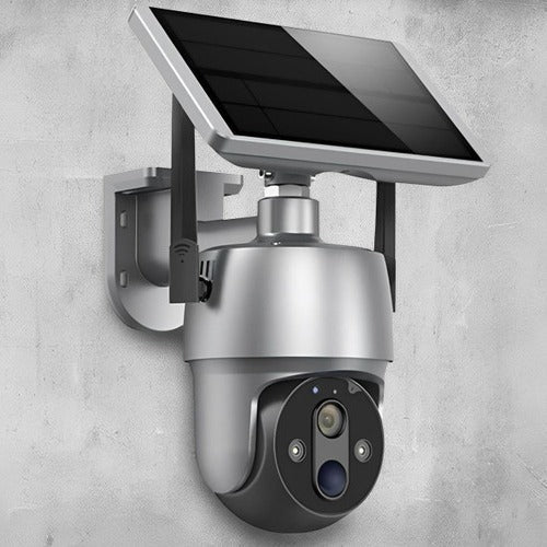 Outdoor Surveillance Camera with Solar Power and 355° Pan Tilt, 1080P HD Night Vision
