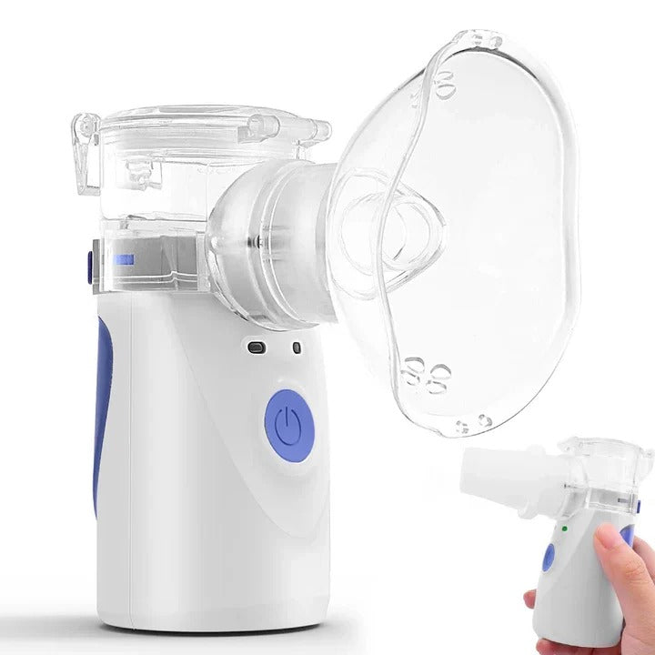 Quiet Mesh Nebulizer with Ultrasonic Technology and Dual Power, Portable Personal Inhaler