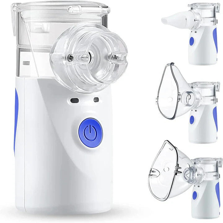 Quiet Mesh Nebulizer with Ultrasonic Technology and Dual Power, Portable Personal Inhaler