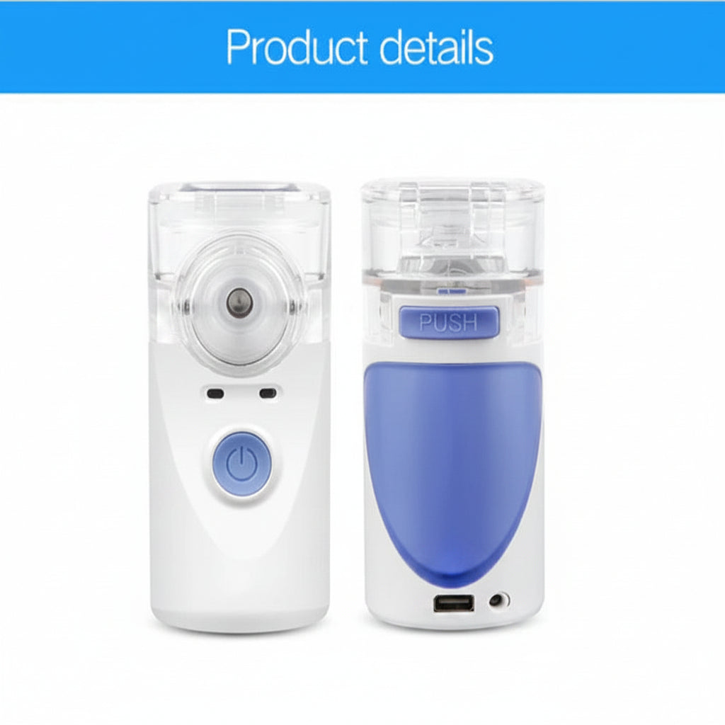 Quiet Mesh Nebulizer with Ultrasonic Technology and Dual Power, Portable Personal Inhaler