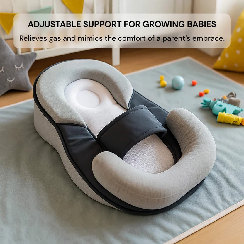 Reflux Relief Bed with Inclined Support and Head Cradle for Infants