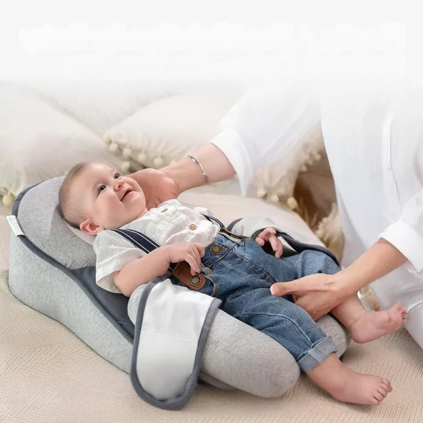 Reflux Relief Bed with Inclined Support and Head Cradle for Infants