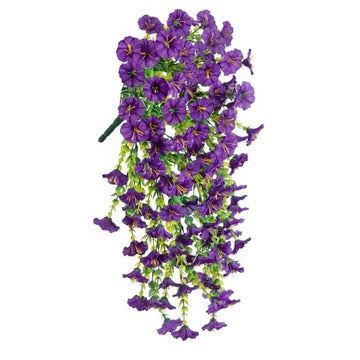 Artificial Morning Glory Vine with Sunlight Resistant Material and Tangle-Free Design, 29.5 Inch