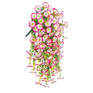 Artificial Morning Glory Vine with Sunlight Resistant Material and Tangle-Free Design, 29.5 Inch