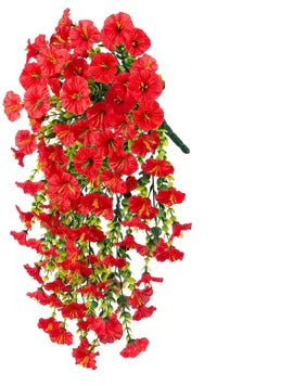 Artificial Morning Glory Vine with Sunlight Resistant Material and Tangle-Free Design, 29.5 Inch