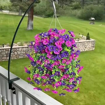Artificial Morning Glory Vine with Sunlight Resistant Material and Tangle-Free Design, 29.5 Inch