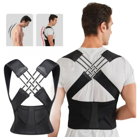 Posture Support Brace with Adjustable Straps and Slim Design, Unisex