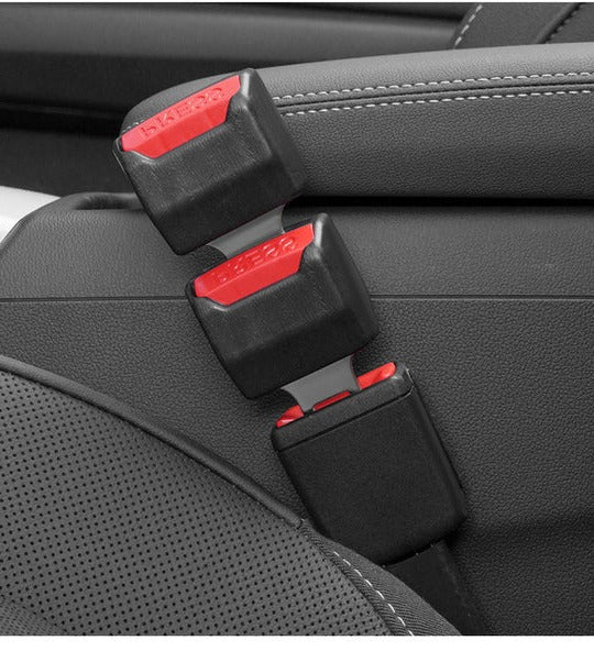 Seat Belt Clip Extender with Extended Reach and Metal Tongue Insert, Pack of 2