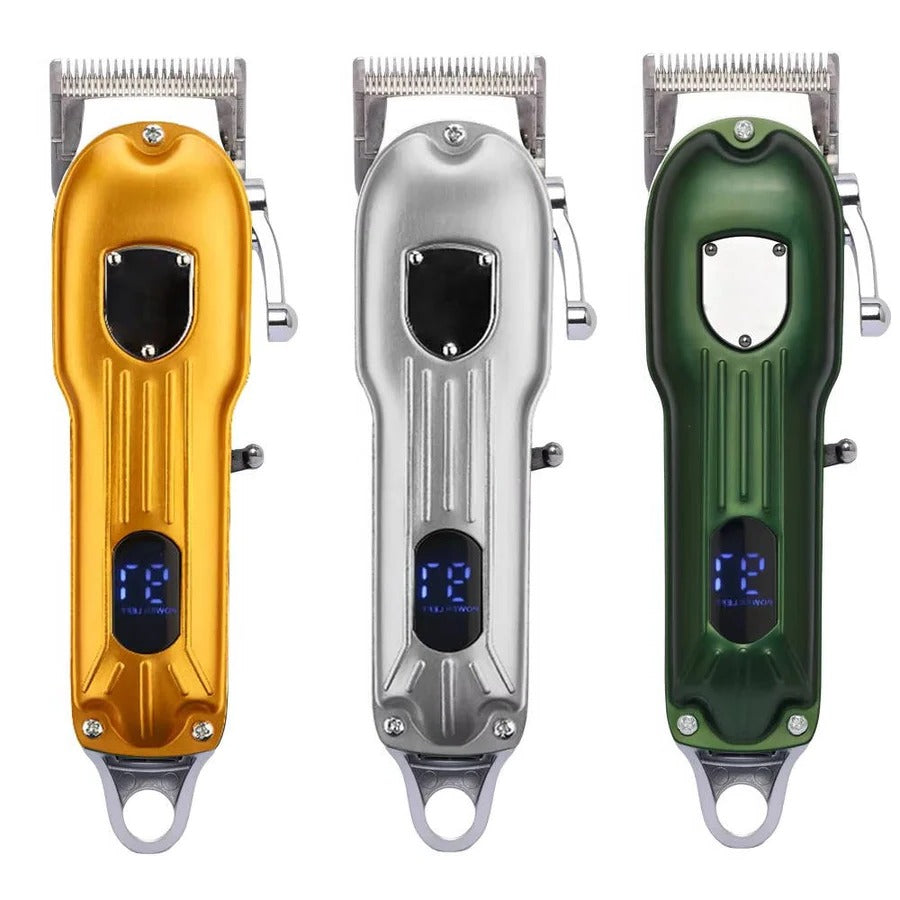 Rechargeable Pet Clipper with Carbon Steel Blades and LCD Display, 150 Minute Runtime
