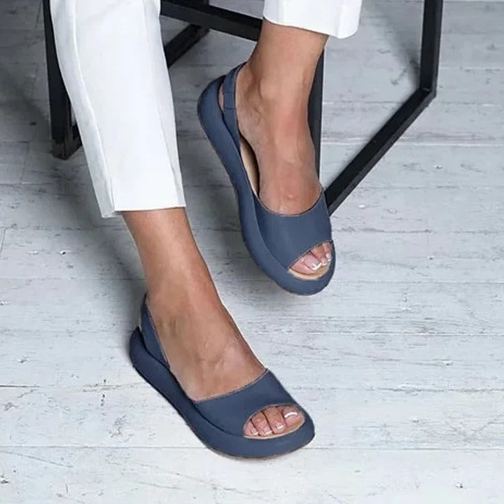 Cushioned Footbed Sandals with Elastic Band and Arch Support
