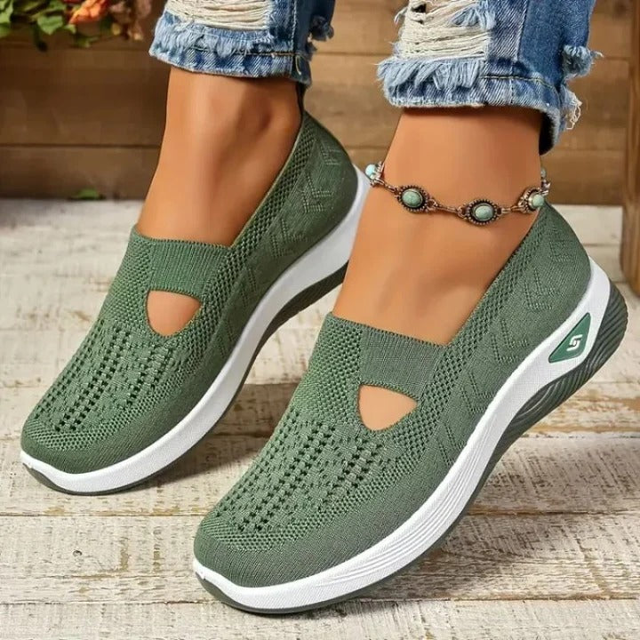 Women's Breathable Mesh Sneakers with Cushioned Insole and Flexible Fit