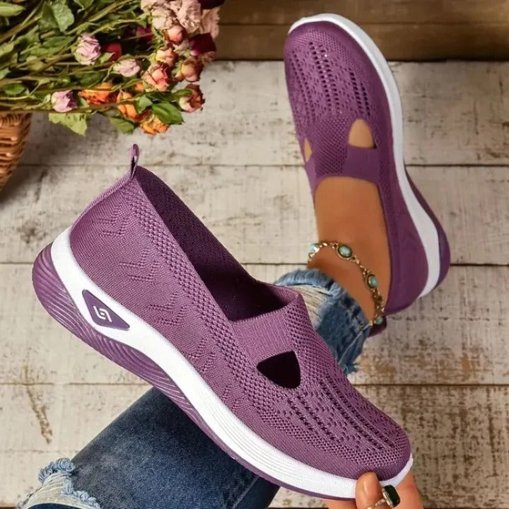 Women's Breathable Mesh Sneakers with Cushioned Insole and Flexible Fit