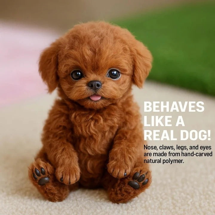 Voice Activated Robotic Puppy with Touch Sensitive Reactions and Adaptive Behavior, Portable Carry Pouch Included