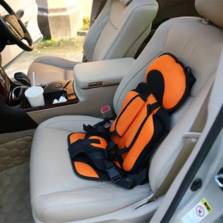 Portable Travel Seat with Five-Point Harness and Machine Washable Fabric for Children Ages 1-14